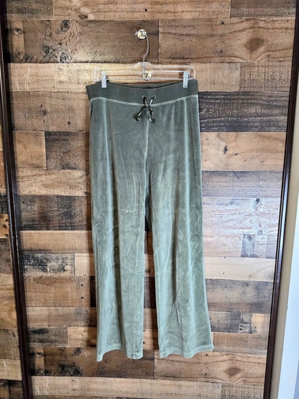 J.Jill Velour Wide Leg Pants in Green Size Small Like New